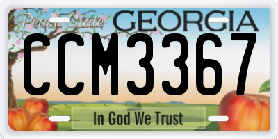 GA license plate CCM3367