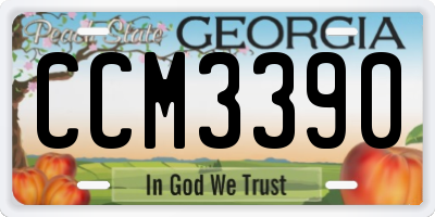 GA license plate CCM3390