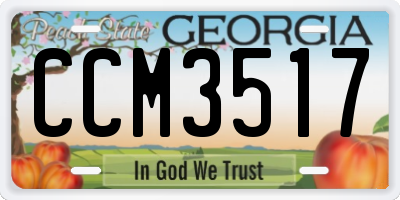 GA license plate CCM3517