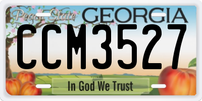 GA license plate CCM3527