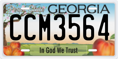 GA license plate CCM3564