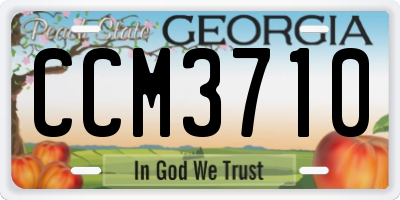 GA license plate CCM3710