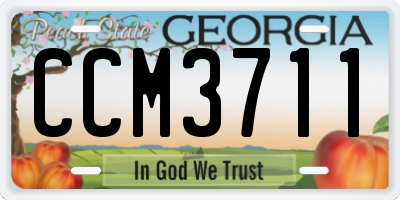 GA license plate CCM3711