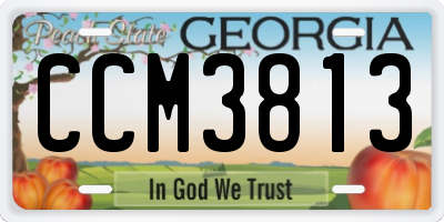 GA license plate CCM3813