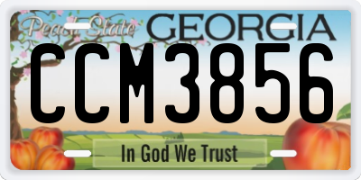 GA license plate CCM3856