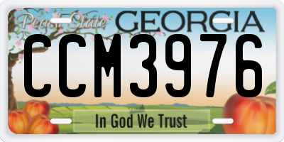 GA license plate CCM3976