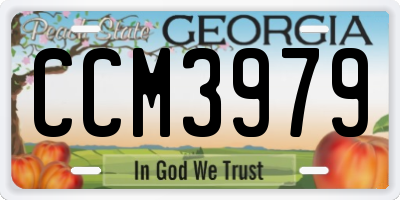 GA license plate CCM3979