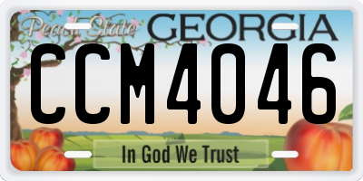 GA license plate CCM4046