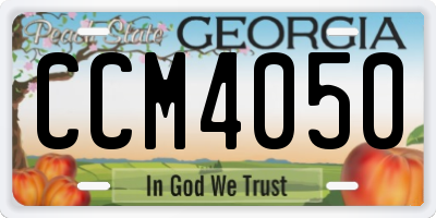 GA license plate CCM4050