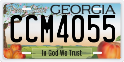GA license plate CCM4055