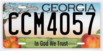 GA license plate CCM4057