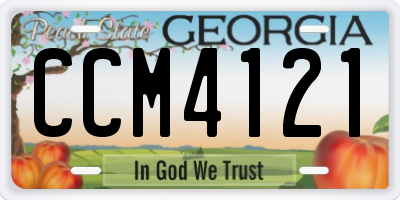 GA license plate CCM4121