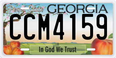 GA license plate CCM4159