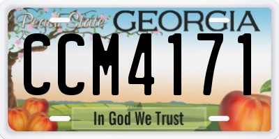 GA license plate CCM4171