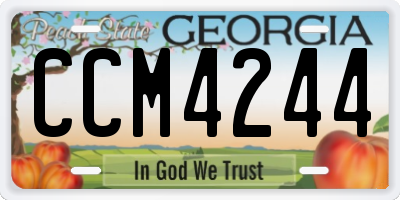 GA license plate CCM4244