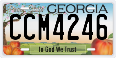 GA license plate CCM4246