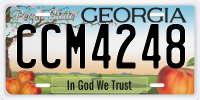 GA license plate CCM4248
