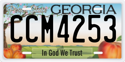 GA license plate CCM4253