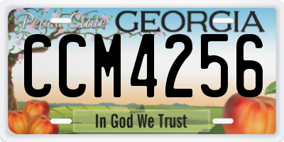 GA license plate CCM4256