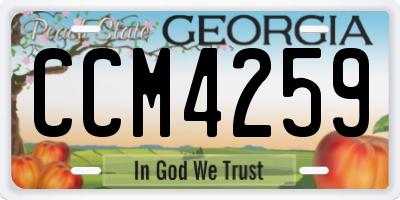 GA license plate CCM4259