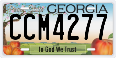 GA license plate CCM4277