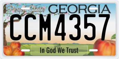 GA license plate CCM4357