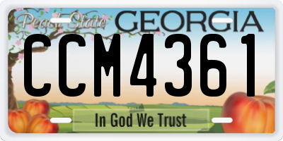GA license plate CCM4361