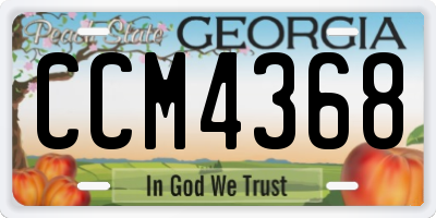 GA license plate CCM4368