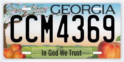 GA license plate CCM4369