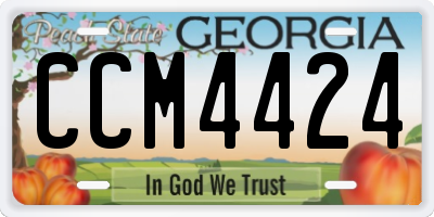 GA license plate CCM4424