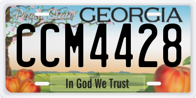 GA license plate CCM4428