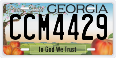 GA license plate CCM4429