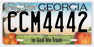 GA license plate CCM4442