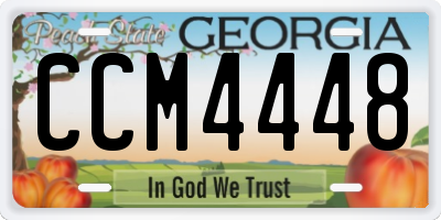 GA license plate CCM4448