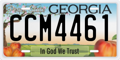 GA license plate CCM4461