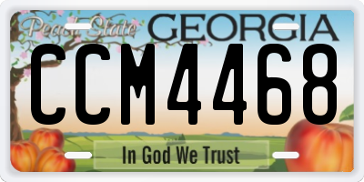 GA license plate CCM4468