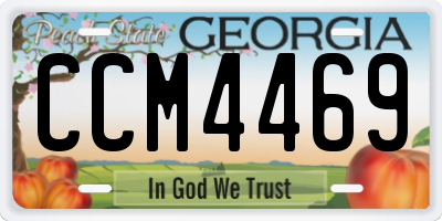 GA license plate CCM4469