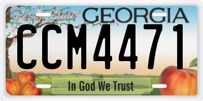 GA license plate CCM4471