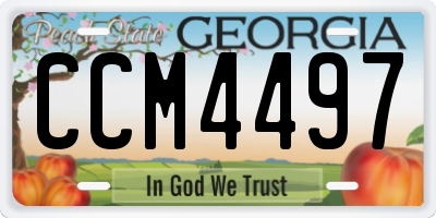 GA license plate CCM4497