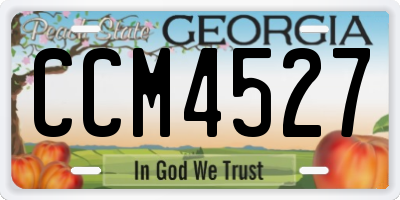 GA license plate CCM4527
