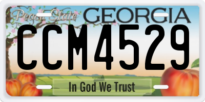 GA license plate CCM4529