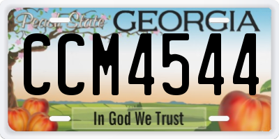 GA license plate CCM4544