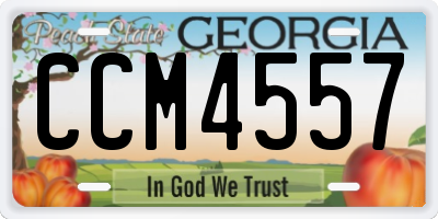 GA license plate CCM4557