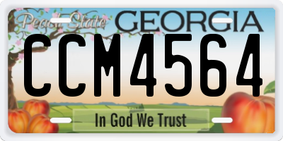 GA license plate CCM4564