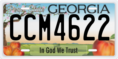 GA license plate CCM4622