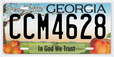 GA license plate CCM4628
