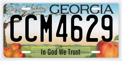 GA license plate CCM4629