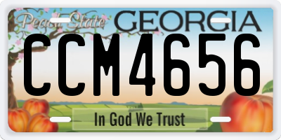GA license plate CCM4656