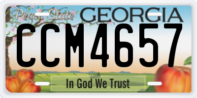 GA license plate CCM4657