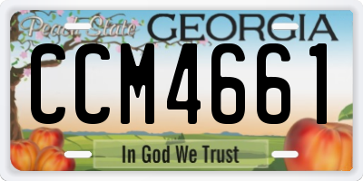 GA license plate CCM4661